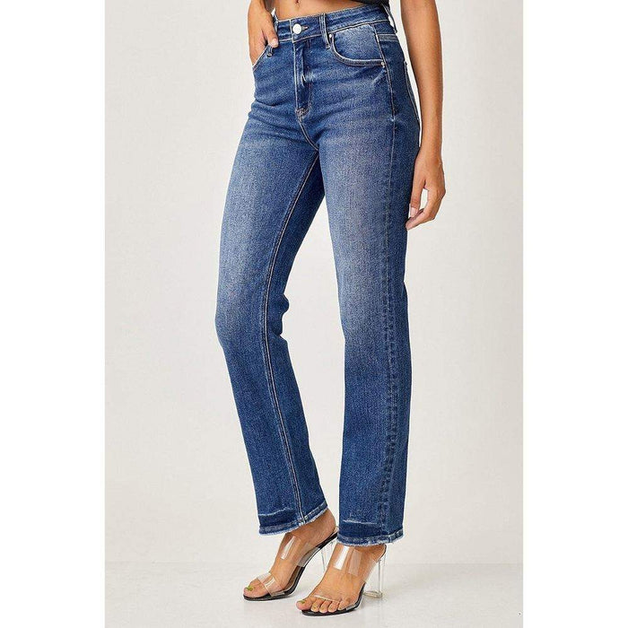 Risen Jeans Womens Mid Rise Slim Relaxed Jeans