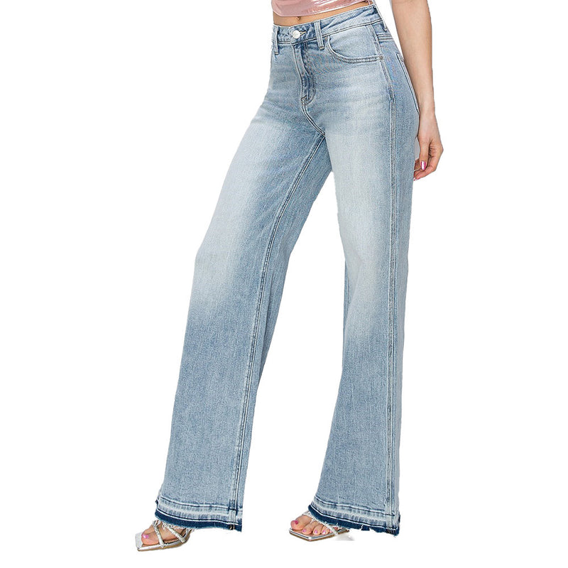 Risen Jeans Women's Light High Rise Shadow Hem Jeans