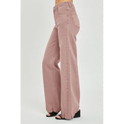 Risen Jeans Women's Mauve Wide Leg Pants