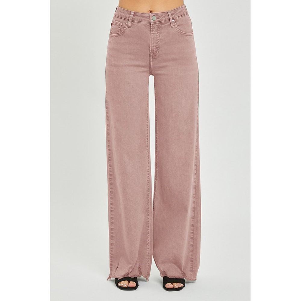 Risen Jeans Women's Mauve Wide Leg Pants