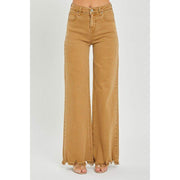 Risen Jeans Womens High Rise Mocha Wide Leg Jeans