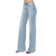 Risen Jeans Women's Light Wash High Rise Straight Jeans