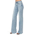 Risen Jeans Women's Light Wash High Rise Straight Jeans
