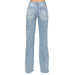 Risen Jeans Women's Light Wash High Rise Straight Jeans