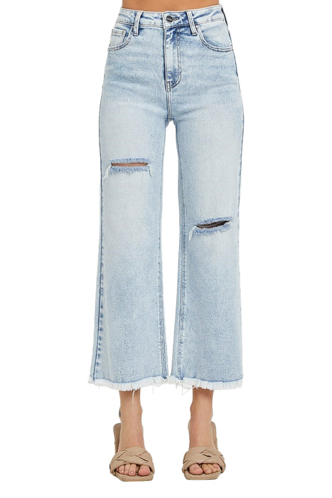 Risen Jeans Womens High Rise Light Wash Jeans