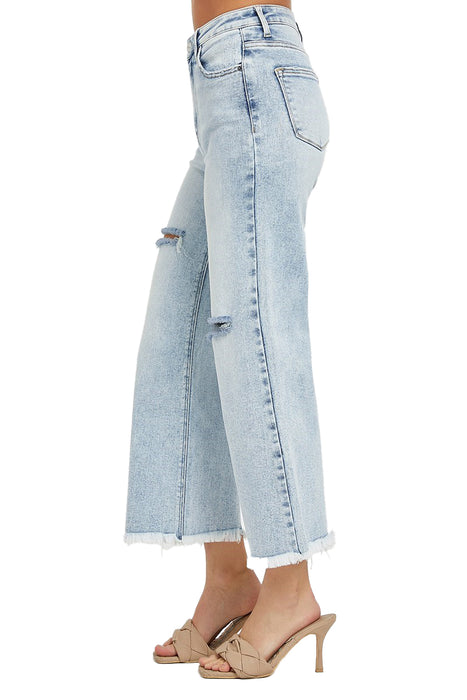 Risen Jeans Womens High Rise Light Wash Jeans