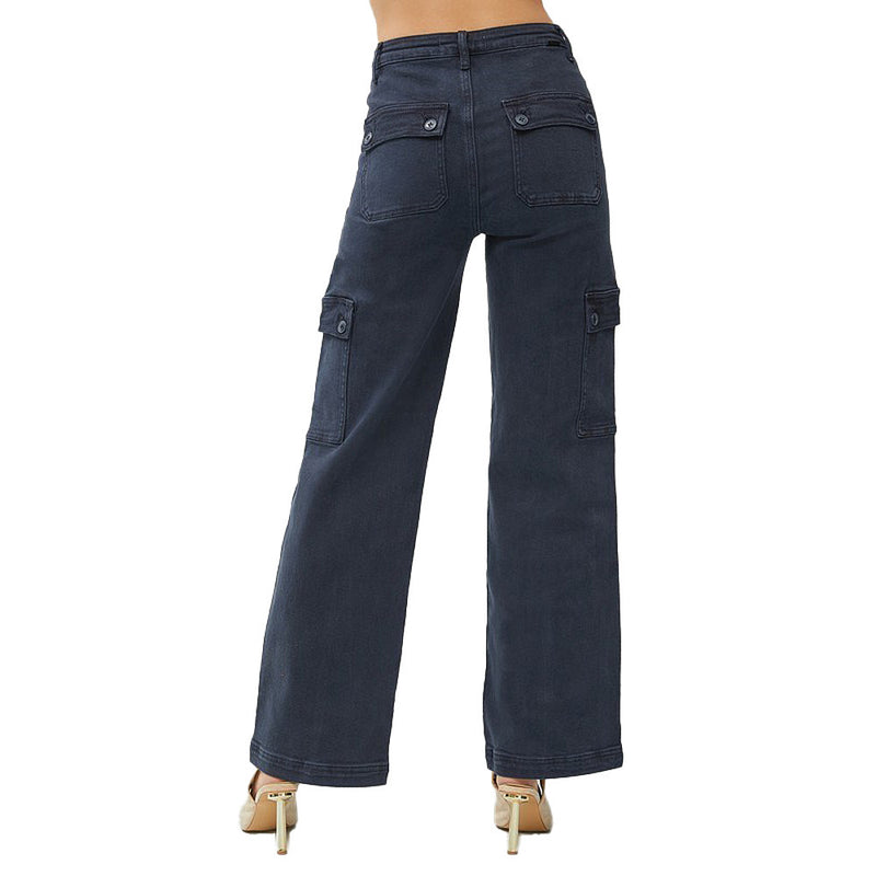 Risen Jeans Women's Blueberry High Rise Cargo Pants