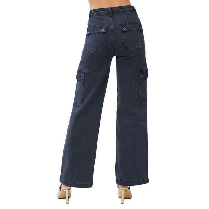 Risen Jeans Women's Blueberry High Rise Cargo Pants