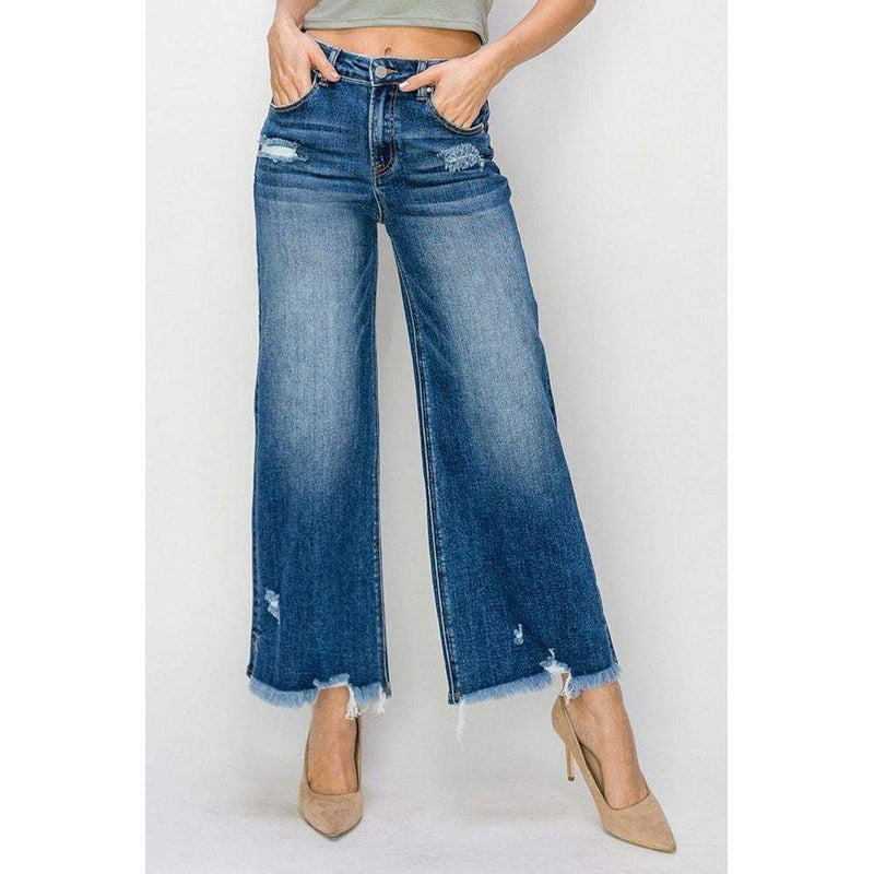 Risen Jeans Women's High Rise Wide Leg Jeans