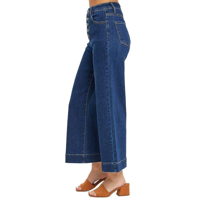 Risen Jeans Women's High Rise Button Down Ankle Jeans