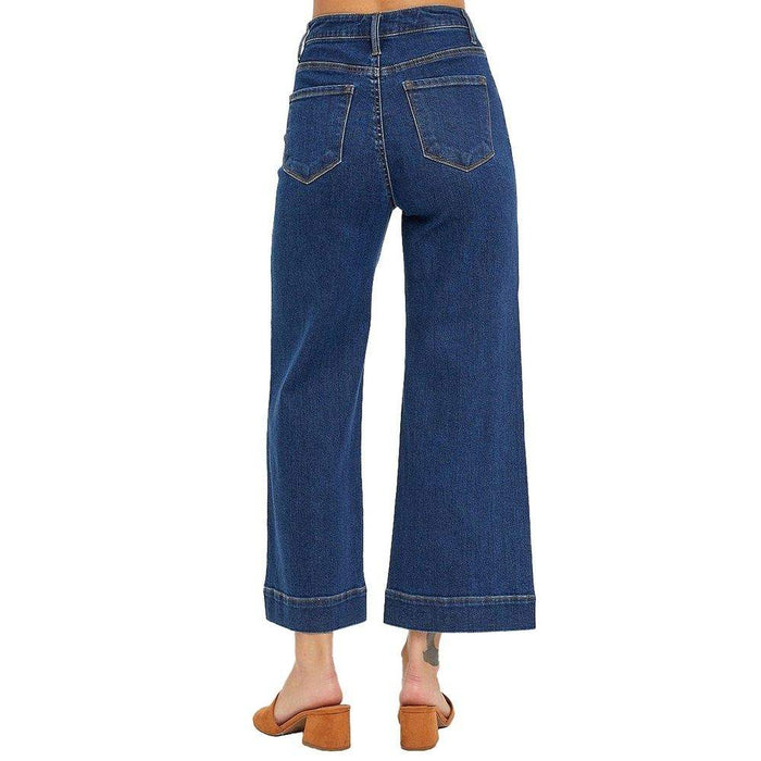 Risen Jeans Women's High Rise Button Down Ankle Jeans