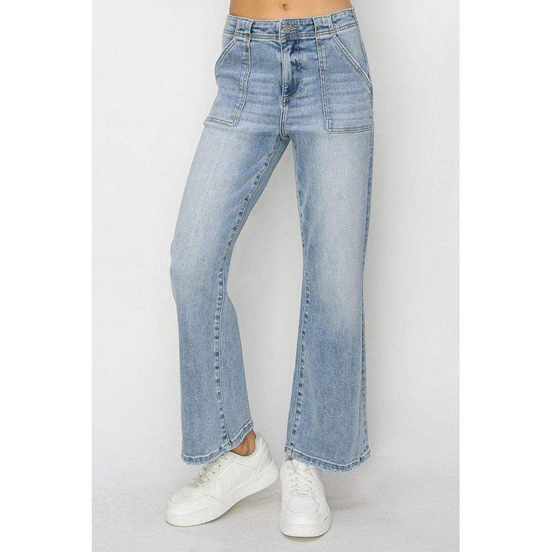 Risen Jeans Women's High Rise Patch Pocket Jeans