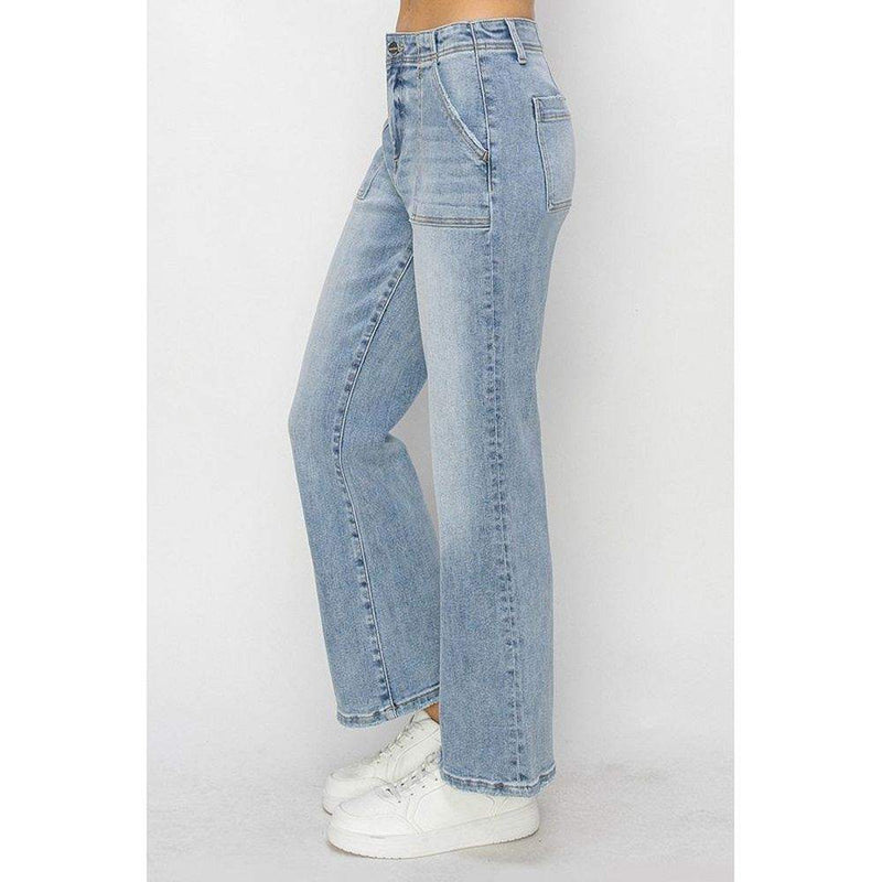 Risen Jeans Women's High Rise Patch Pocket Jeans