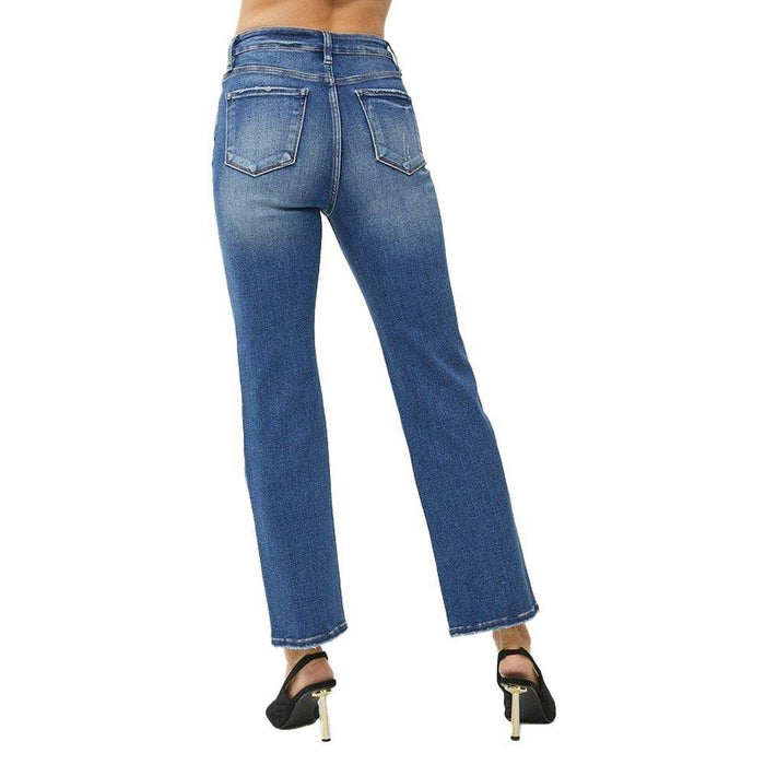Risen Jeans Women's High Rise Dark Wash Ankle Jeans