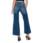 Risen Jeans Medium Patch Detail Crop Jean