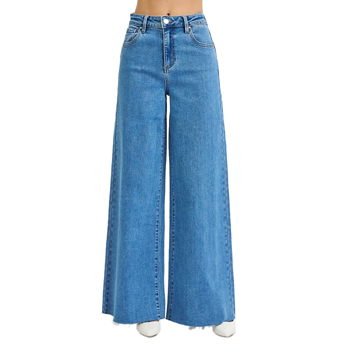 Risen Jeans Women's Medium Wash Palazzo Jeans