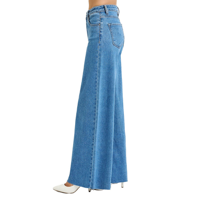 Risen Jeans Women's Medium Wash Palazzo Jeans