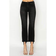 Risen Jeans Women's Black High Rise Straight Leg Jeans