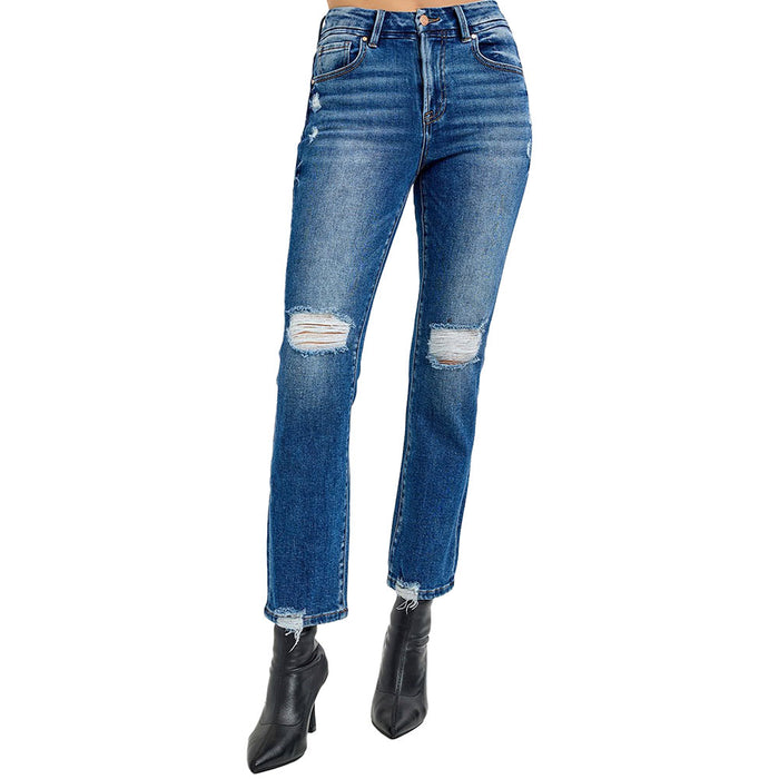Risen Jeans Women's Dark High Rise Crop Jean