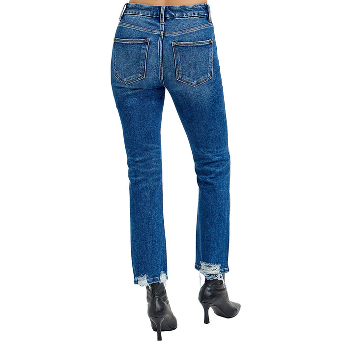 Risen Jeans Women's Dark High Rise Crop Jean