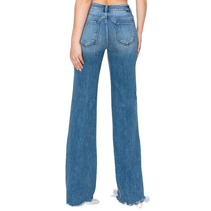 Risen Jeans Women's Medium Wide Leg Tummy Control Jeans