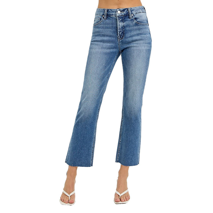 Risen Jeans Women's Medium Tummy Control Crop Jeans