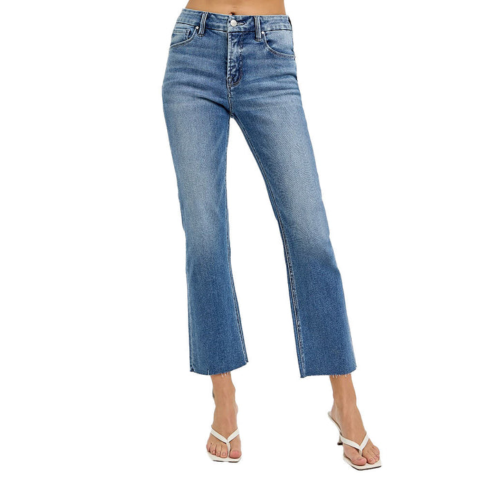 Risen Jeans Women's Medium Tummy Control Crop Jeans