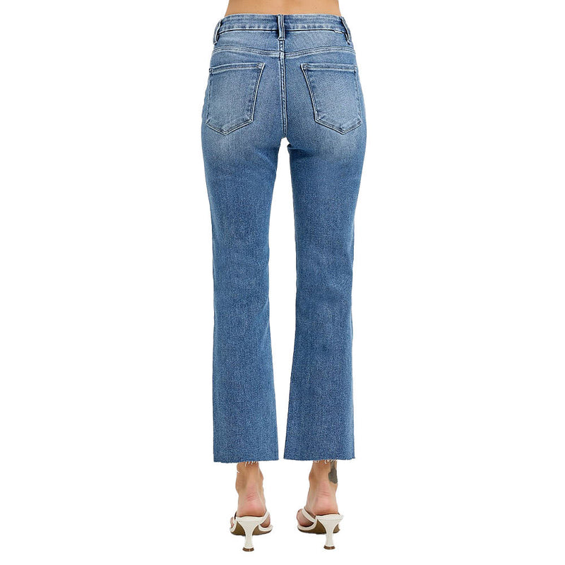Risen Jeans Women's Medium Tummy Control Crop Jeans