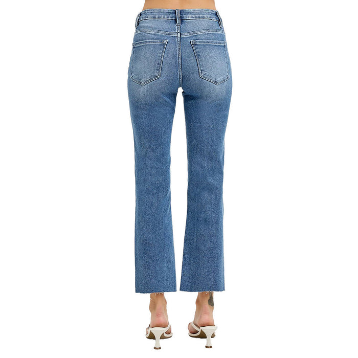 Risen Jeans Women's Medium Tummy Control Crop Jeans