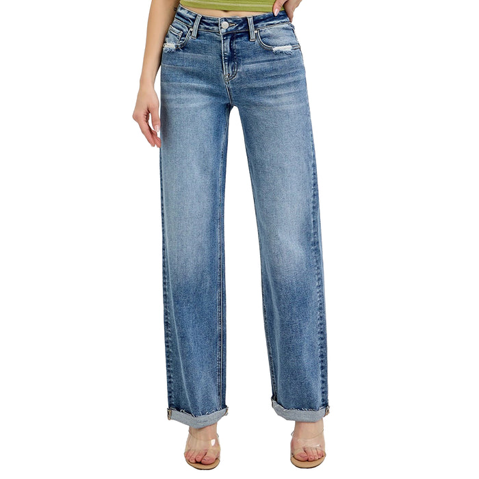 Risen Jeans Womens Medium Wide Baggy Jean