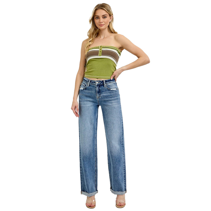 Risen Jeans Womens Medium Wide Baggy Jean