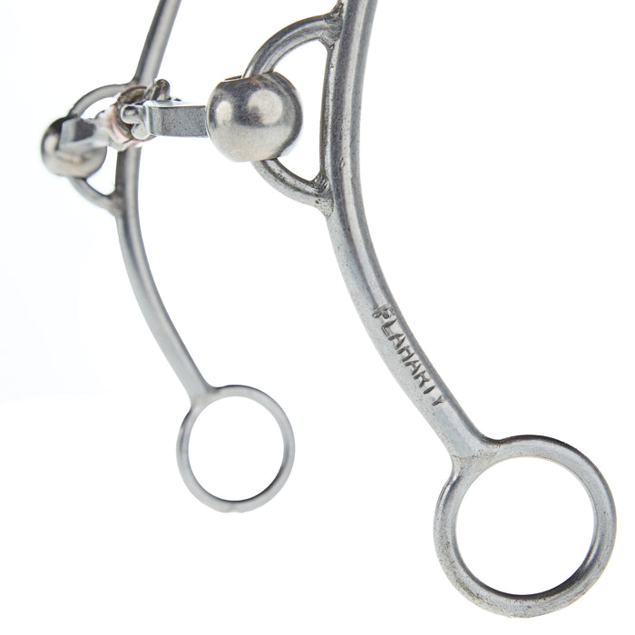 Flaharty Bits  Spurs Reg'lar Betty Square Copper Roller Dog Bone Gag Bit