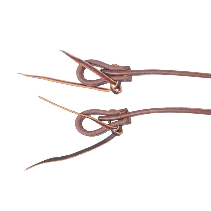 NRS 5/8in Heavy Oiled Split Reins with Blood Knot Ends