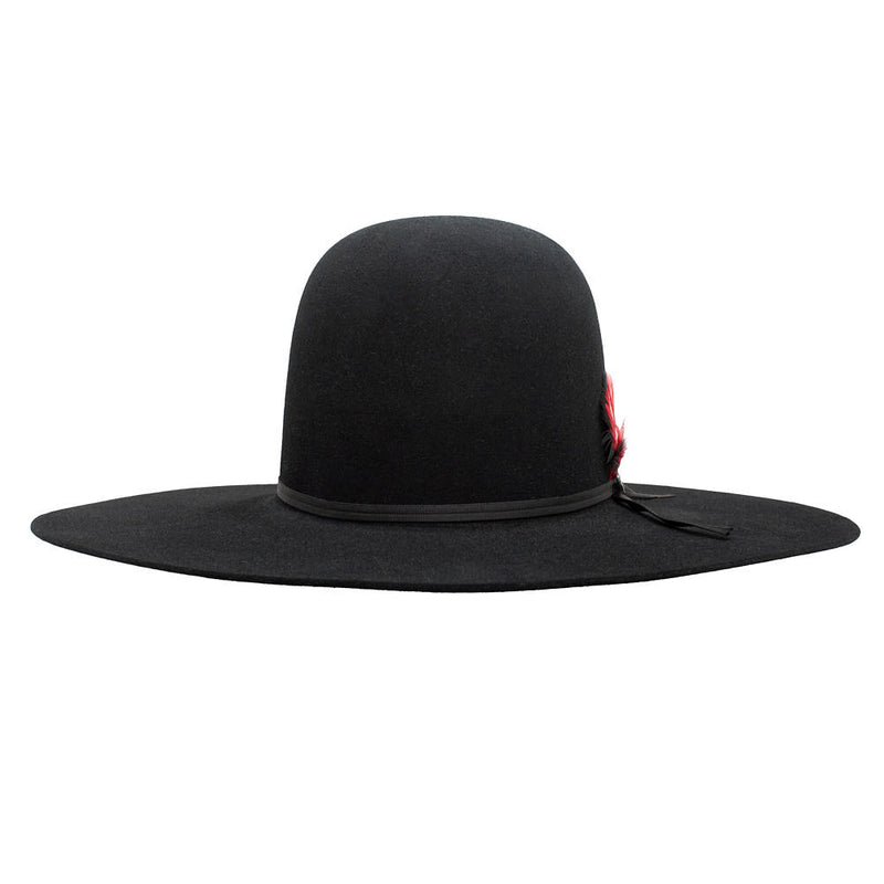 Resistol Chute 5 7X Black Open Crown Felt