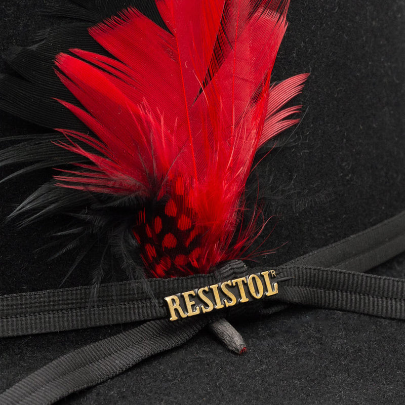 Resistol Chute 5 7X Black Open Crown Felt
