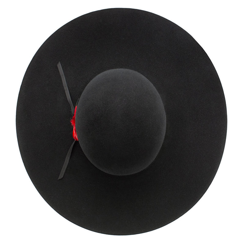 Resistol Chute 5 7X Black Open Crown Felt