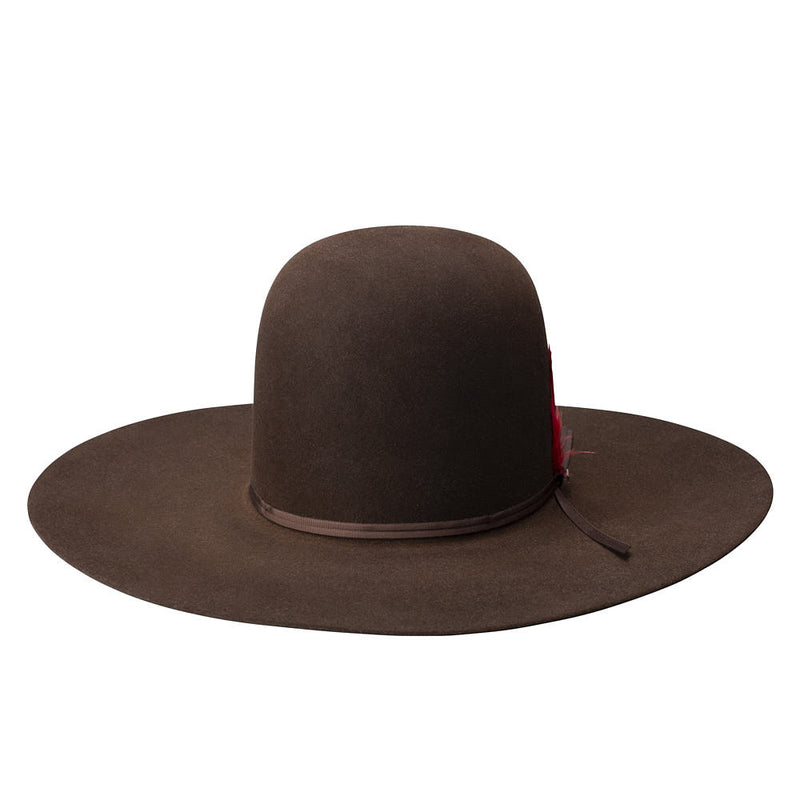 Resistol Chute 5 7X Chocolate Open Crown 5in Brim Felt Hat