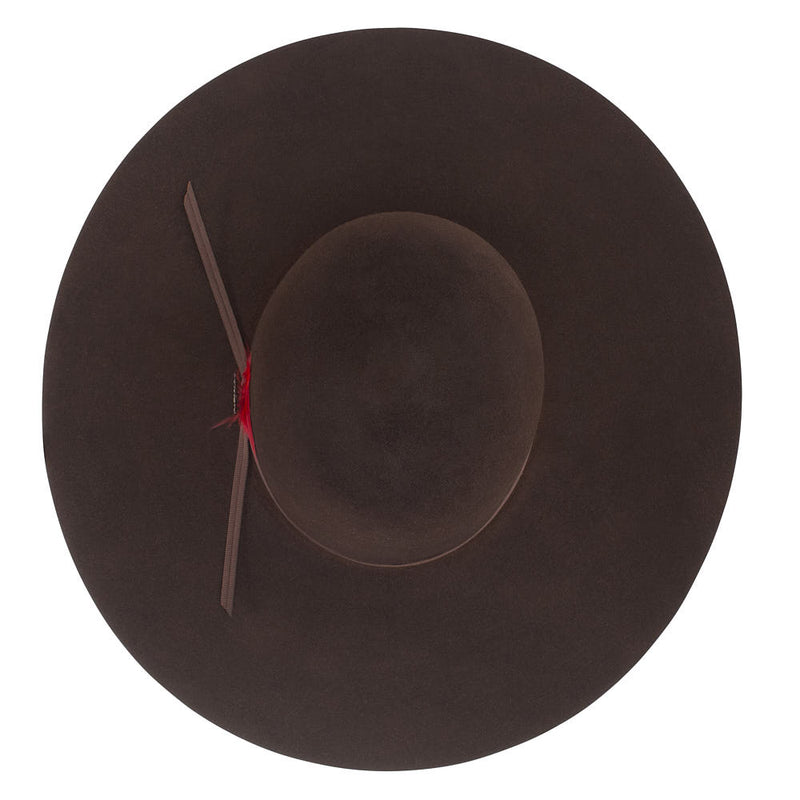 Resistol Chute 5 7X Chocolate Open Crown 5in Brim Felt Hat