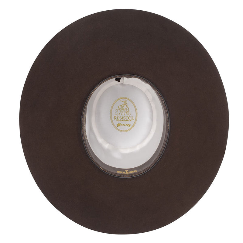 Resistol Chute 5 7X Chocolate Open Crown 5in Brim Felt Hat