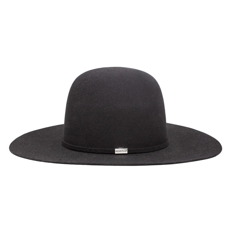 Resistol Five Star Black Open Crown 4 1/4in Brim Felt Hat