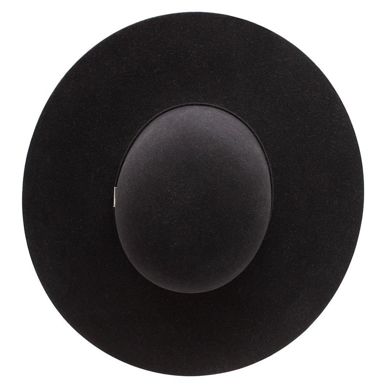 Resistol Five Star Black Open Crown 4 1/4in Brim Felt Hat