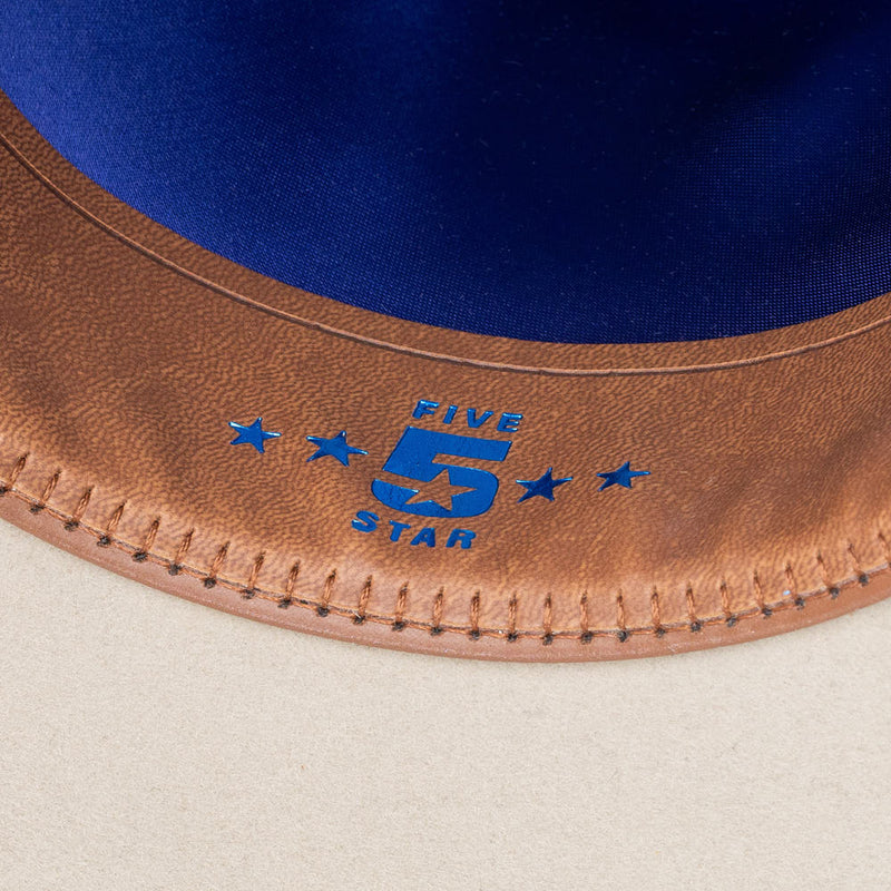 Resistol Five Star Silverbelly Open Crown 4 1/4in Brim Felt Hat