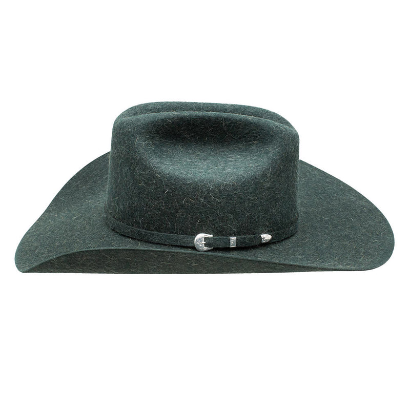 Resistol 6X Midnight Mix Hunter Green 4 1/4in Brim Precreased Felt Hat