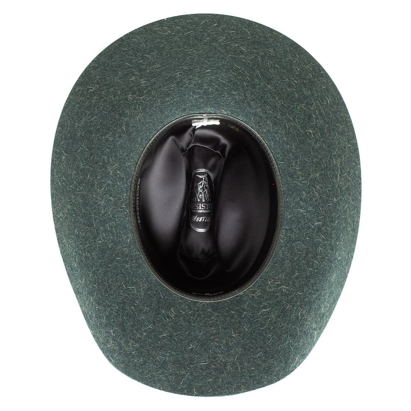 Resistol 6X Midnight Mix Hunter Green 4 1/4in Brim Precreased Felt Hat