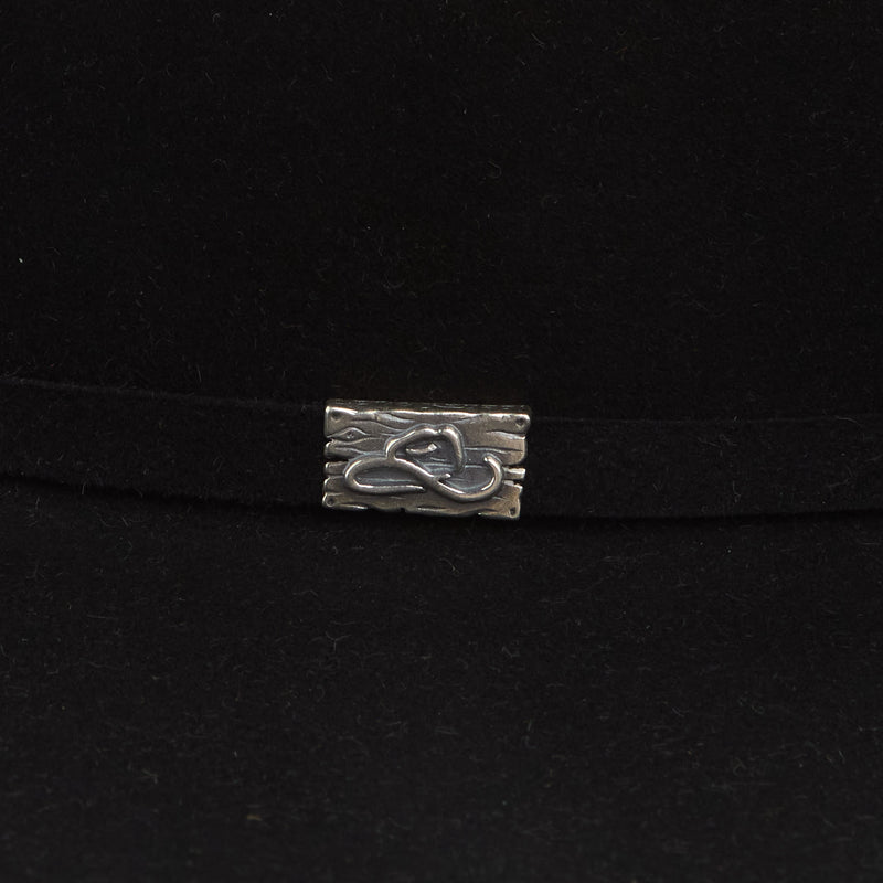 Resistol 100X Black 4 1/4 in. Brim Open Crown Felt Hat
