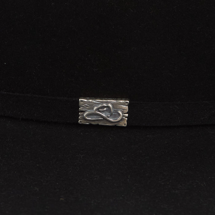 Resistol 100X Black 4 1/4 in. Brim Open Crown Felt Hat