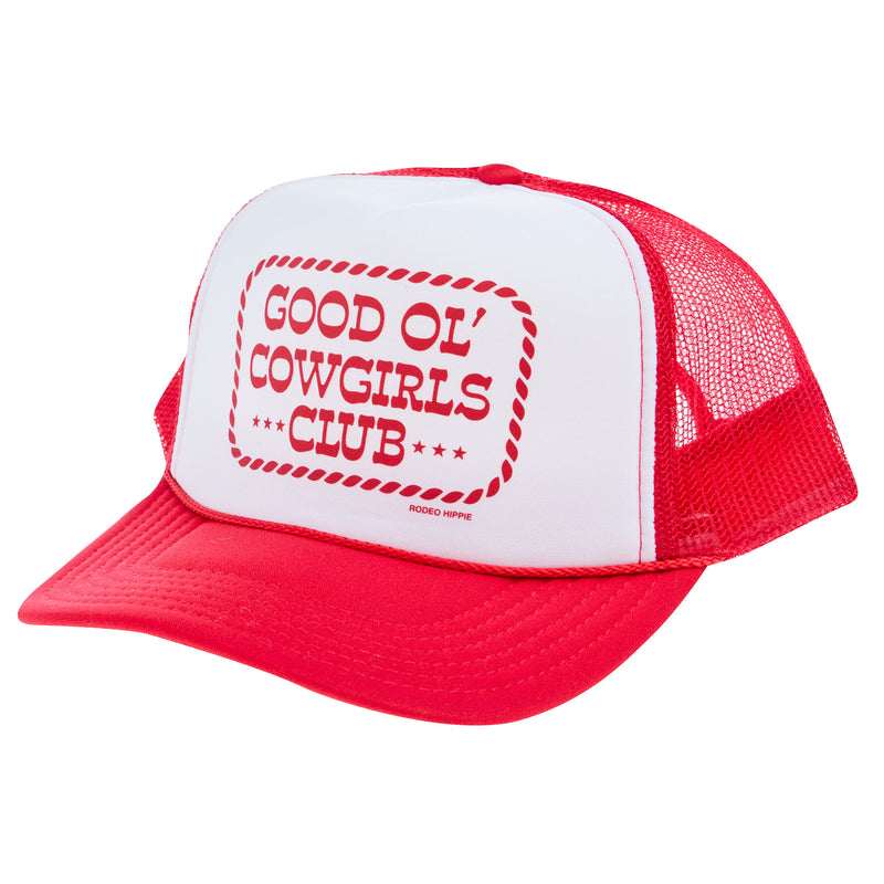 Rodeo Hippie Good Ol Cowgirls Club Red/White Cap