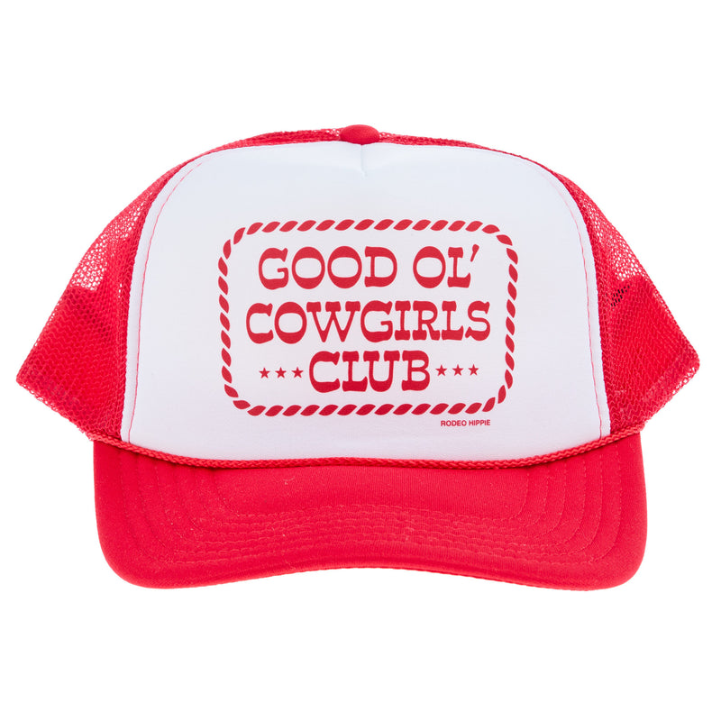 Rodeo Hippie Good Ol Cowgirls Club Red/White Cap