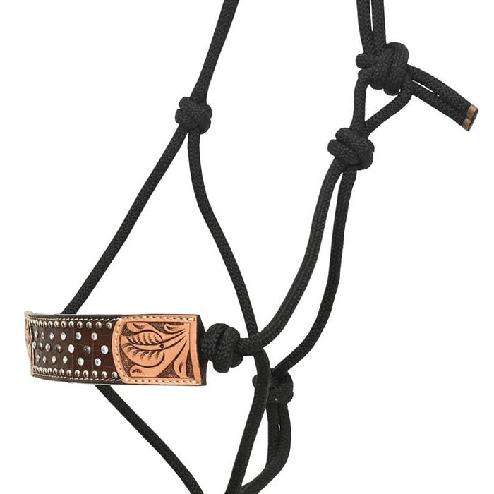 Rafter T Ranch Company Brown Gator Crystal Rope Halter
