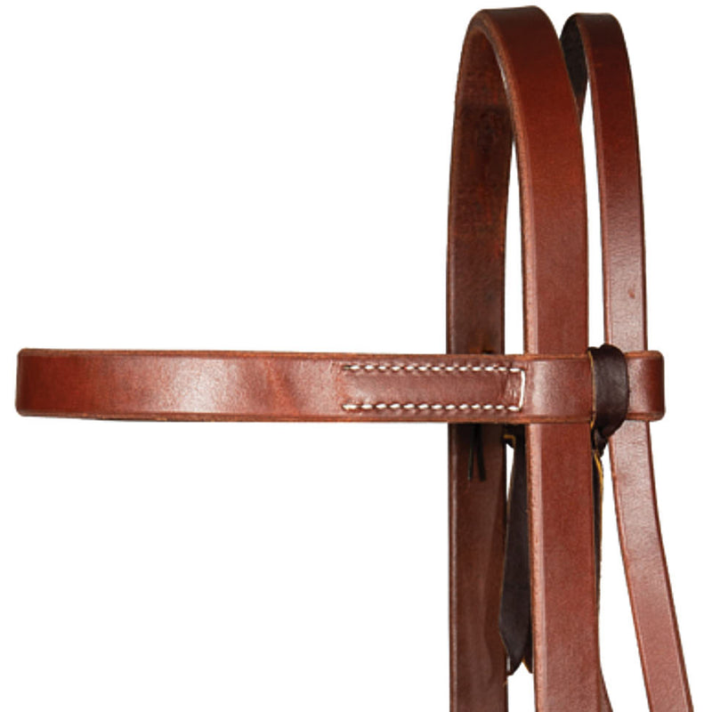 Professionals Choice 34in Silver and Copper Double Buckle Ranch Single Ear Headstall